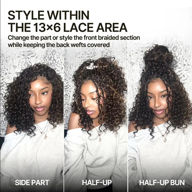 13×6 HD Lace Braided Water Wave Wig | Glueless Pre-Cut Boho Style