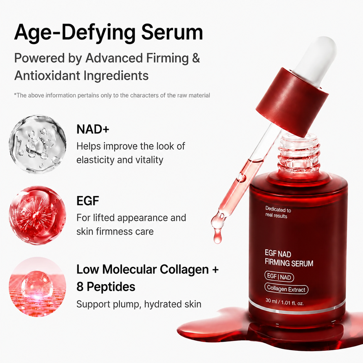 NAD+ EGF serum and gel mask