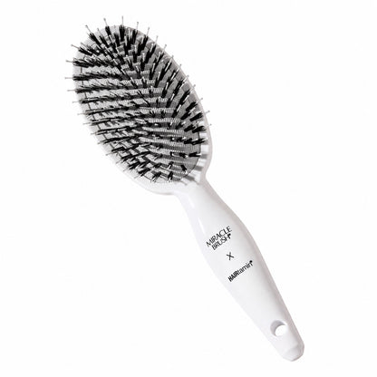 HAIRtamin Miracle Brush – White Boar Bristle Detangling Hair Brush – White