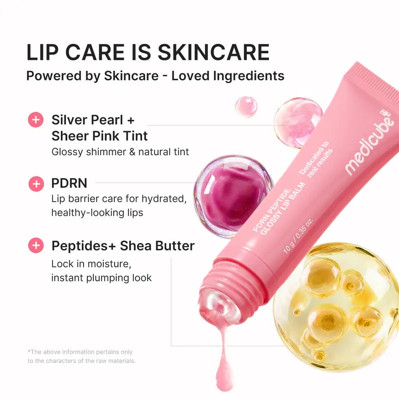 Medicube PDRN Peptide Glossy Lip Balm – Hydrating Plumping Jelly Gloss