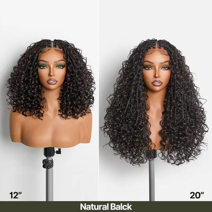 13×6 HD Lace Braided Water Wave Wig | Glueless Pre-Cut Boho Style
