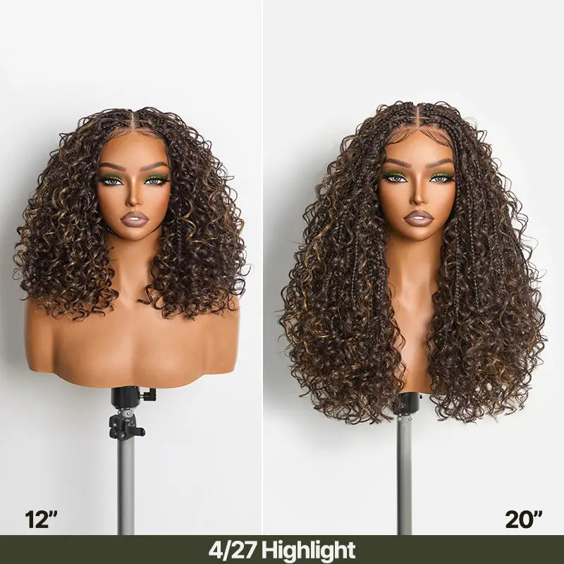 13×6 HD Lace Braided Water Wave Wig | Glueless Pre-Cut Boho Style