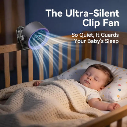 4000mAh Rechargeable Portable Clip on Fan-100-Speed Touch Control, LED Display, 360° Rotate Quiet Turbo Desk Fan, Small Battery Operated USB Fan for Stroller Bed Travel Camping Golf Gym summerwins
