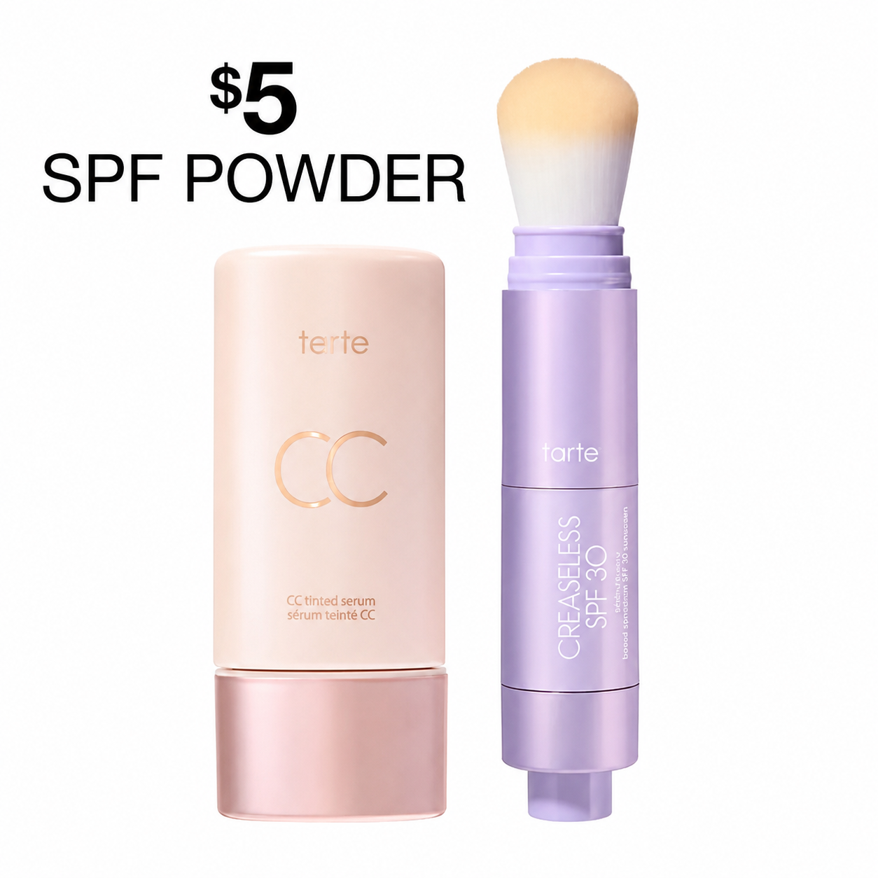 summer skin essentials - CC color-correcting tinted serum + creaseless SPF 30 mineral setting powder