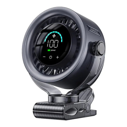 4000mAh Rechargeable Portable Clip on Fan-100-Speed Touch Control, LED Display, 360° Rotate Quiet Turbo Desk Fan, Small Battery Operated USB Fan for Stroller Bed Travel Camping Golf Gym summerwins