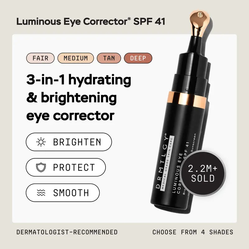 DRMTLGY Luminous Eye Corrector SPF 41 | Hydrating & Brightening | 0.25 fl oz