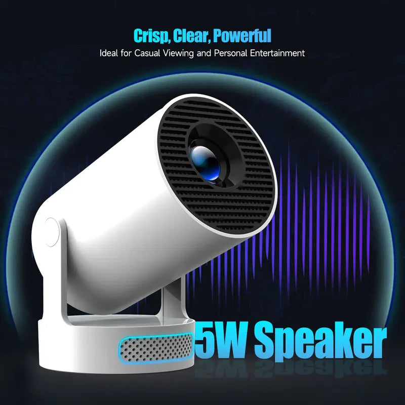 HY300 Pro+ Portable Mini Projector – 130" Home Cinema Projector with WiFi & Bluetooth