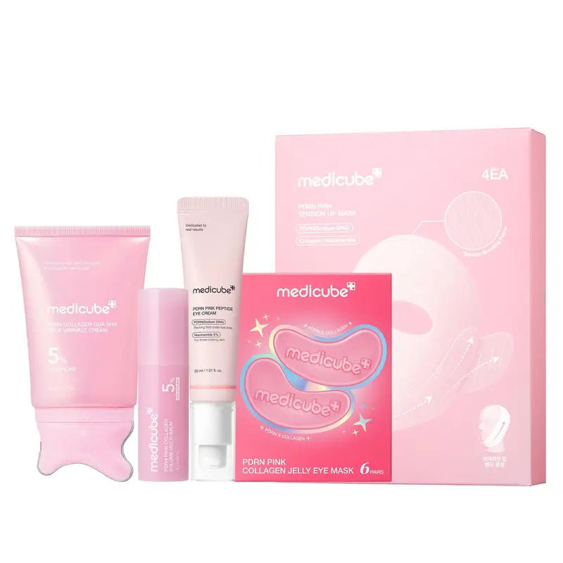 Medicube PDRN Collagen Gua Sha Neck Wrinkle Cream | 5% Volufiline Firming Massage Cream