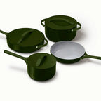 Ceramic cookware set in Moss