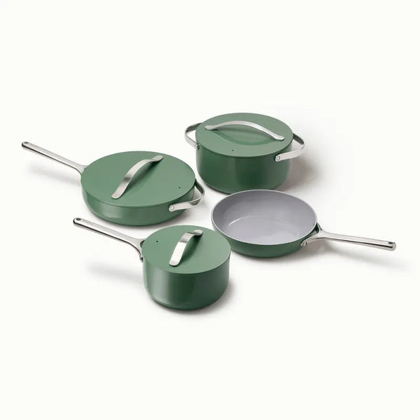 Ceramic cookware set in Sage