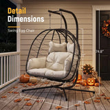 Double hanging egg chair