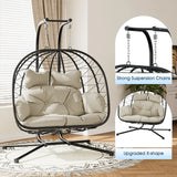 Double hanging egg chair