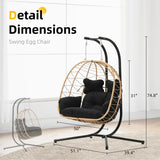 Double hanging egg chair