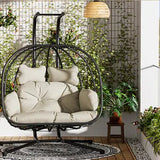 Double hanging egg chair