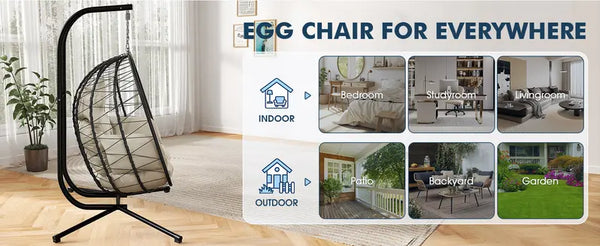 Double hanging egg chair