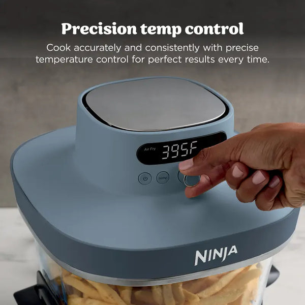 Digital cooking controls on the glass air fryer