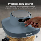 Digital cooking controls on the glass air fryer