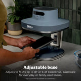 Adjustable removable base for the glass cooking containers