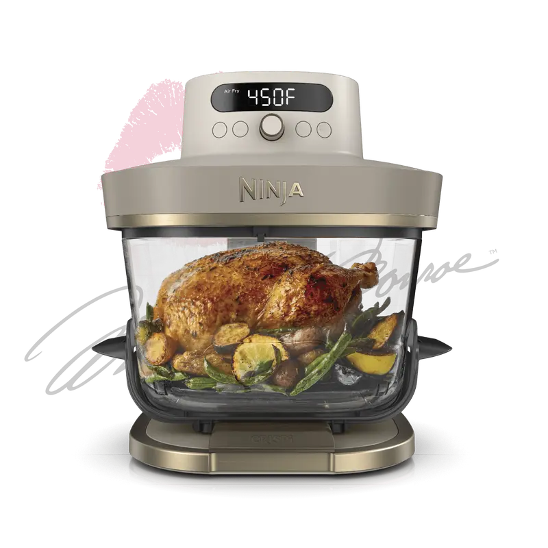 Glass air fryer in Stone and Gold