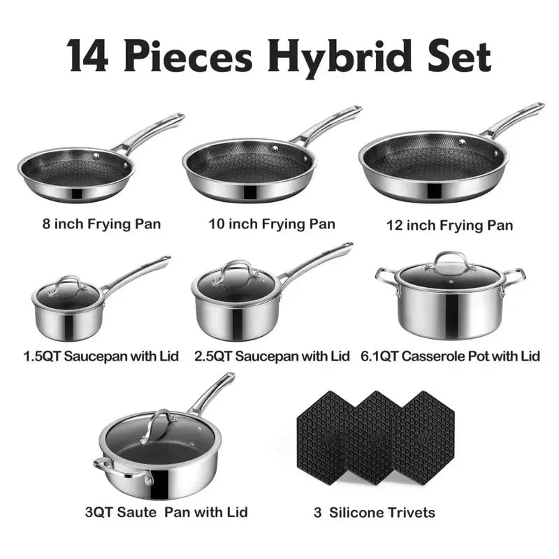 14-piece cookware set contents