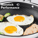 Frying pan cooking eggs