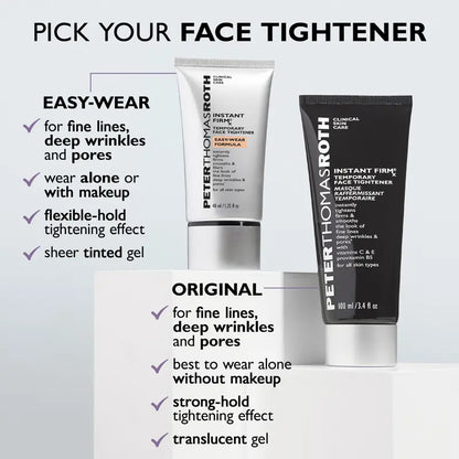 Easy-Wear and Original Instant FirmX face tightener comparison