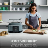 Ninja PossibleCooker Pro in a kitchen showing eight cooking functions