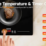 Ten selectable temperature levels on the warming tray